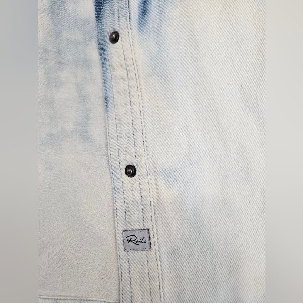 NWT Rails Turner Bleached Denim Shirt - SIZE S - Picture 10 of 14